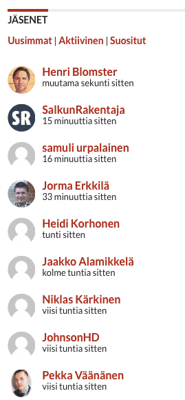 Salkunrakentaja, Foorumi, Jäsenet, sijoittaminen, blogi
