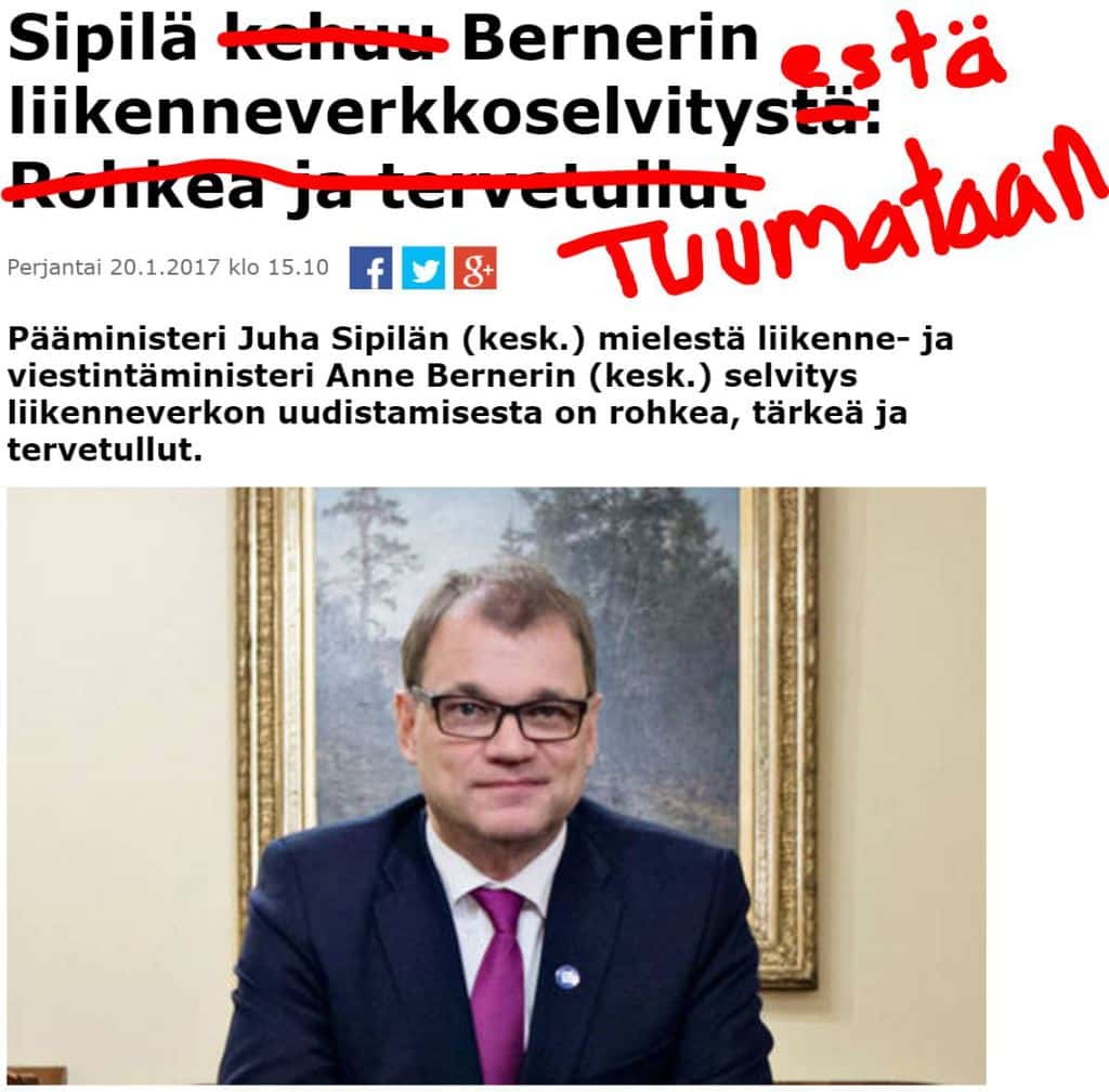 Liikenne Berner Sipilä liikenneverkko uudistus