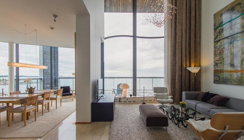 Eiranranta olohuone keittiö asunto