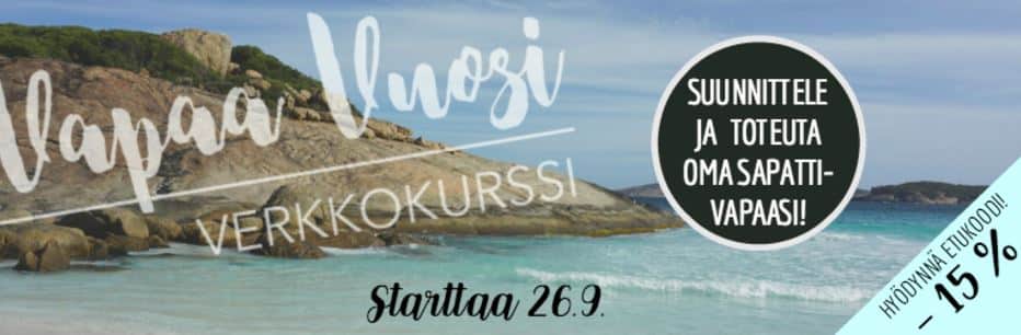 Vapaa Vuosi verkkokurssi sapattivapaa