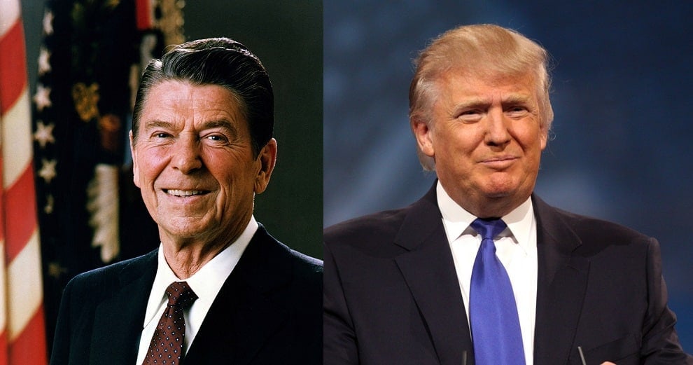 Donald Trump Ronald Reagan presidentit Yhdysvallat talous