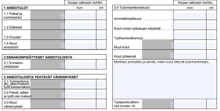 Veroilmoitus verotus verot talous