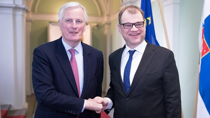 EU Brexit-pääneuvottelija Michel Barnier Juha Sipilä talous 