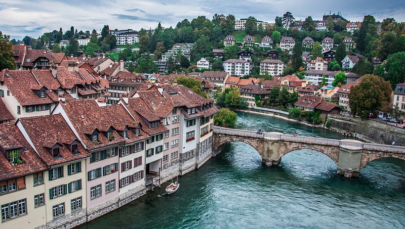Sveitsi Bern Keski-Eurooppa joki talous