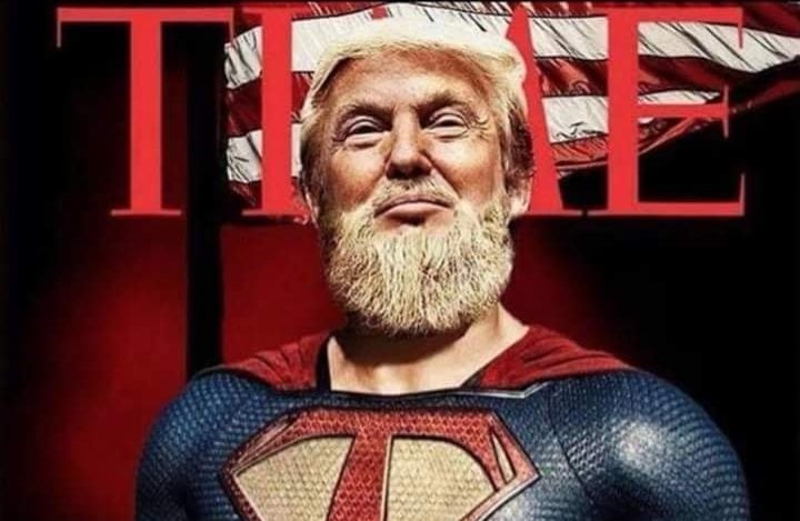 Donald Trump Superman talousnero