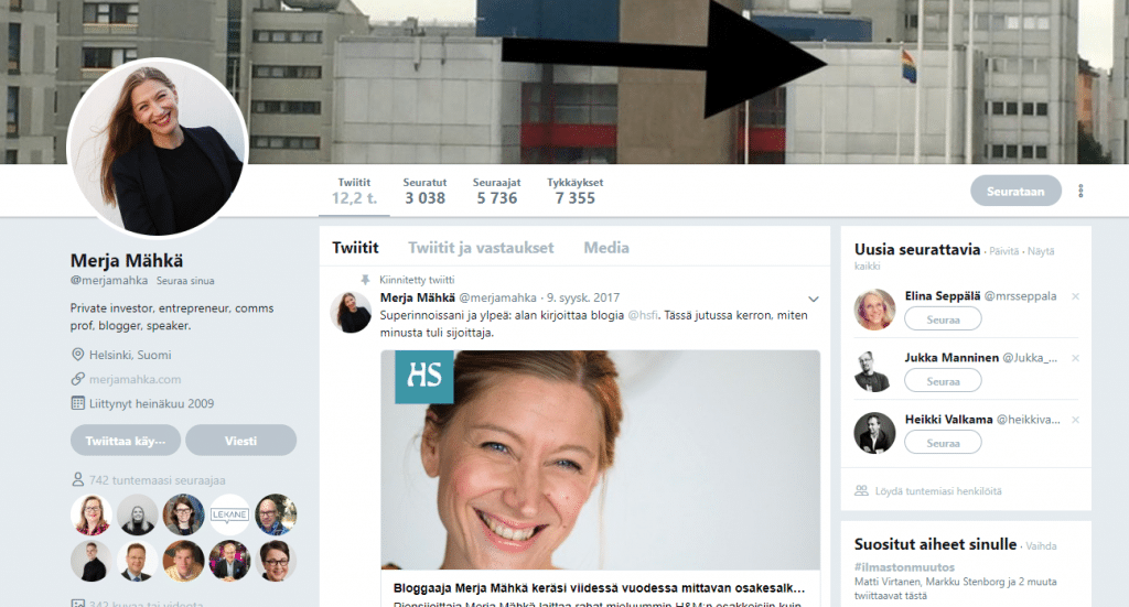 Merja Mähkä Twitter sijoitusbloggaaja sijoittaja