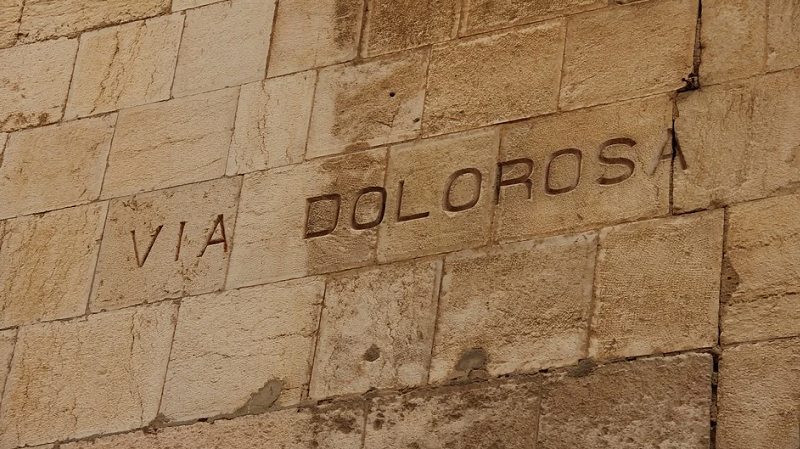 Via Dolorosa Kärsimyste tie muuri