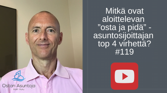 asuntosijoittaja osta ja pidä asunnot