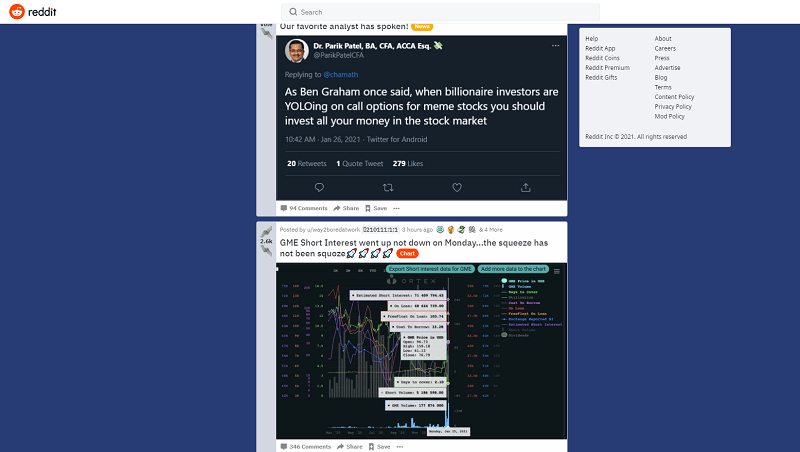 Reddit somepalvelu wallstreetbets