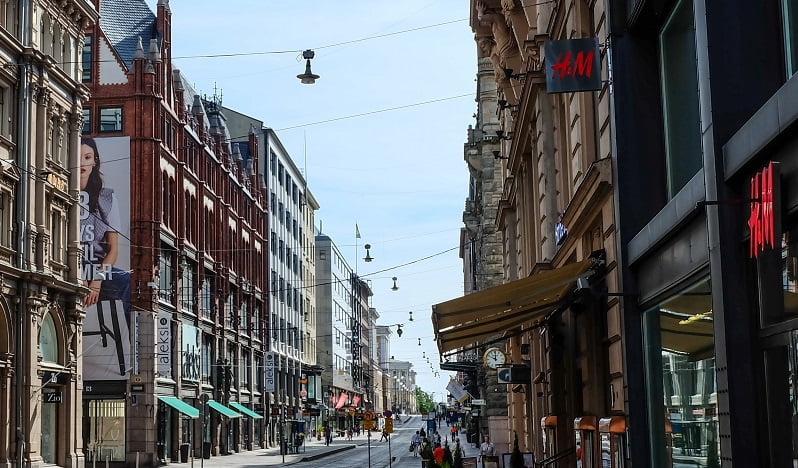 Helsinki keskusta kauppa kaupat katu
