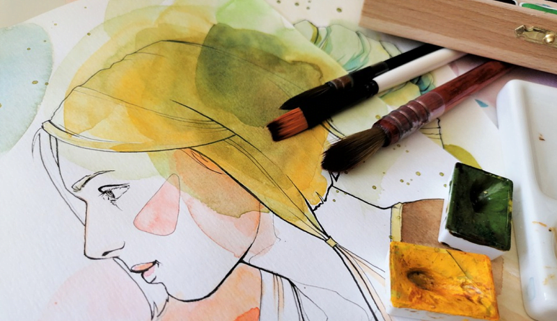 taideteos taide taulu vesivärit