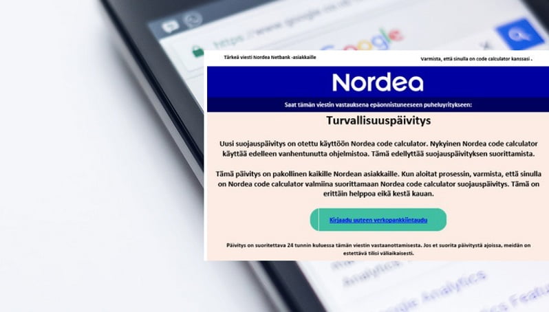 nettihuijaus tietojenkalastelu nettisivut talous