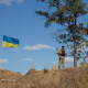 Ukraina lippu sotilas Ukrainan kriisi sota