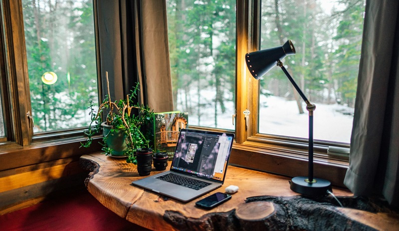 työpöytä valaistus läppäri tietokone kannettava kotikonttori