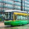 Helsinki raitiovaunu rakennukset kerrostalot