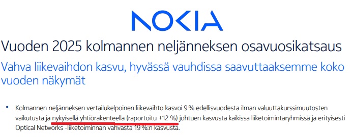 Nokia tulosraportti
