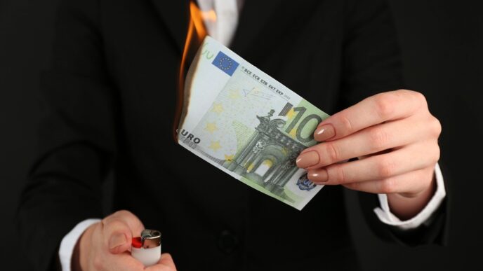 euro raha tappio menetys